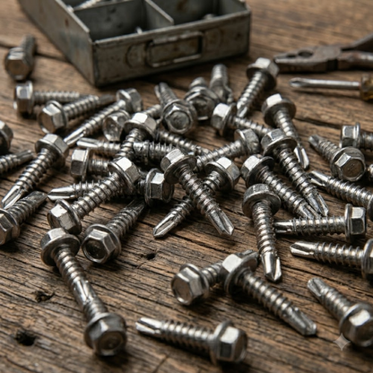 Parafuso autobrocante INOX Cabeça sextavada Ponta broca
